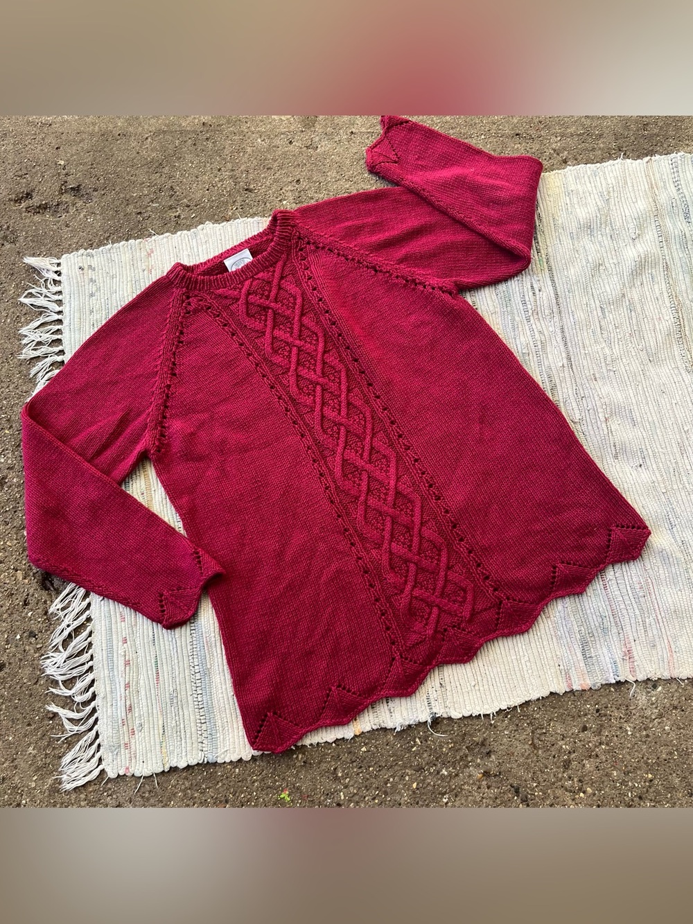 Vintage Laura Ashley Cable Knit Sweater